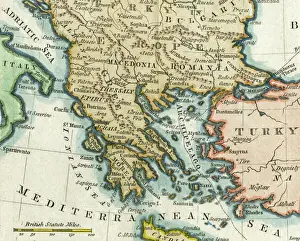 Romania Stampe: Mappa della Grecia, 1792