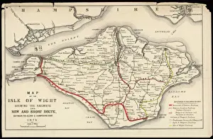 Immagini Correlate Stampe: Mappa dell'Isola di Wight