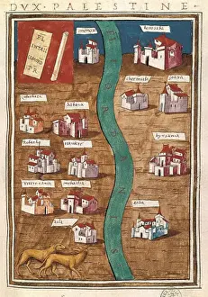 Historical World Map Stampe: Map of Palestine