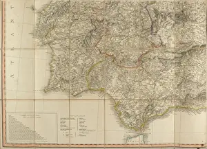 European History Maps Stampe: Map of Spain