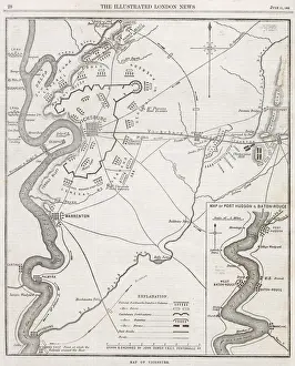 American Civil War Maps Stampe: Map of Vicksburg
