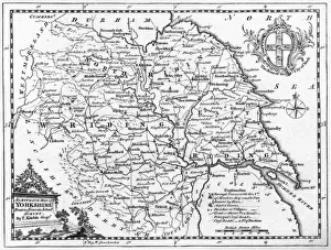 Old Yorkshire Maps Stampe: Map of Yorkshire