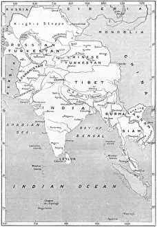 Mappa Stampe: MAPPAMONDIE / ASIA 1908