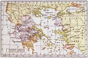 Mappe E Grafici Stampe: Mappa dell'Antica Grecia