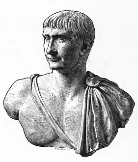 Ancient Roman Leaders Stampe: Marcus Ulpius Trajanus