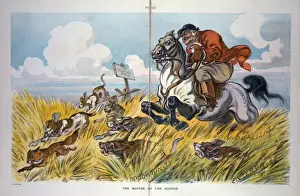 Fox Hunting Scene Stampe: The master of the hounds