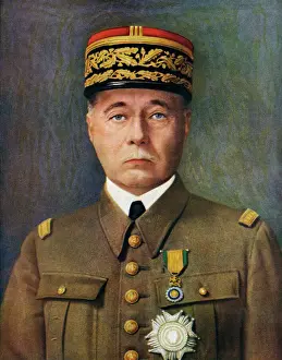 Stampe di Maresciallo Marie (o Maurice) Gustave Gamelin (1872-1958), capo supremo delle forze armate francesi all'inizio della Seconda Guerra Mondiale Generali E Leader Stampe: Maurizio Gamelin