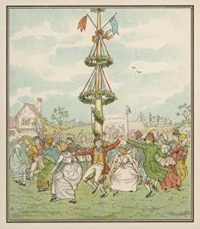 Traditional Folk Dance Stampe: Maypole (Casella)