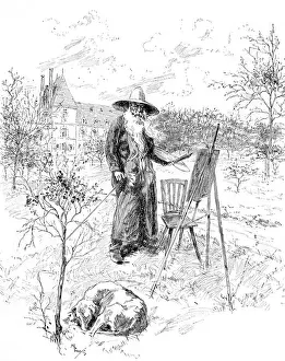 Military History Artwork Stampe: Meissonier on Location