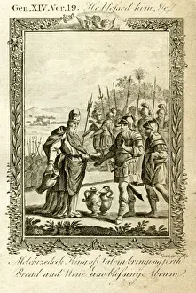 Old Testament Images Stampe: Melchizedek bringing forth bread and wine