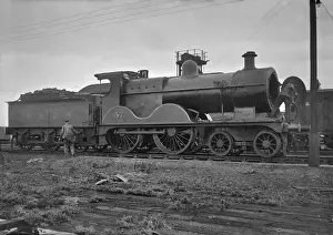 Vintage Rail Transport Stampe: M&GN steam engine