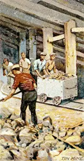 Cornish Tin Mining Heritage Stampe: Mining for Tin / Cornwall