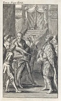 Mexican History Images Stampe: Montezuma in Chains