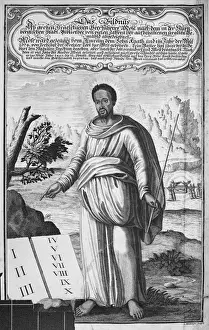 Moses And The Ten Commandments Stampe: Moses and the Ten Commandments