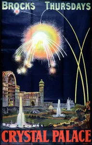 Stampe di Foglie di Broccio alle Fiamme al Palazzo Crystallino Data: 1899 Immagini Correlate Stampe: Fiamme del Crystal Palace