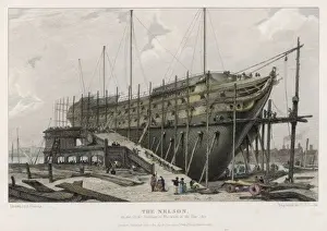 Thames River London Stampe: NELSON AT WOOLWICH
