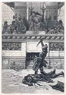 Ancient Roman History Images Stampe: Nero at the Games