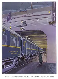 Vintage Railway Travel Posters Stampe: Night Ferry Train