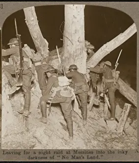 WWI Battle Scenes Stampe: Night Raid at Messines