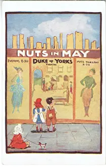 Vintage Theatre Postcard Stampe: Nuts in May adapted by E Lawrence Prentice