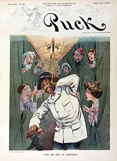 Puck Magazine Illustrations Stampe: Put me off at Buffalo