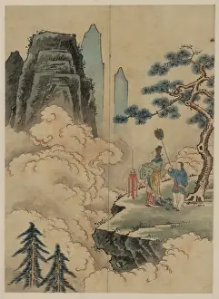 Woodblock Art Japan Stampe: Offering to the mountain spirits