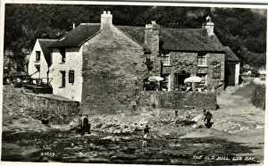 Stampe di Mulino Vecchio, Lee Bay, Lee, vicino a Ilfracombe, Devon, Inghilterra. Data: anni '30 Ilfracombe Stampe: Mulino Vecchio, Baia di Lee, Devon.
