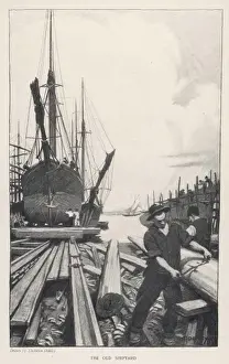 Carpenter At Work Stampe: The Old Shipyard