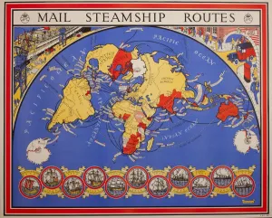 Antique World Map Stampe: (insert)