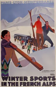 French Alps Winter Sports Stampe: (insert)
