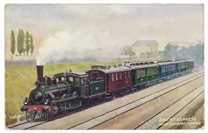 Stampe di vicino al suo termine orientale a Costantinopoli (Stamboul) Data: 1907 Immagini Correlate Stampe: Carta postale Orient Express