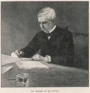 19th Century Author Stampe: Ow Holmes / In Study