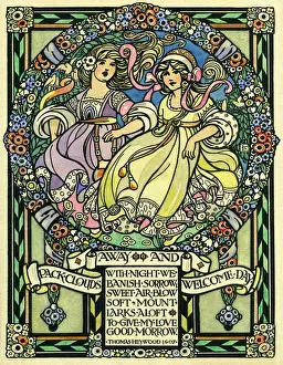 Art Nouveau Style Illustrations Stampe: Pack clouds away