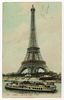 Torre Eiffel Stampe: Torre di Eiffel a Parigi, 1908