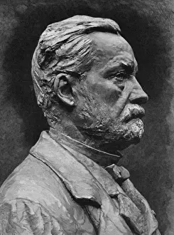 French Scientist History Stampe: Pasteur Sculpture