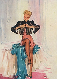 Retro Fashion Illustration Stampe: Peeling Off by David Wright