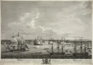 Siege Warfare Tactics Stampe: Perspective view of the attacking and taking the castle