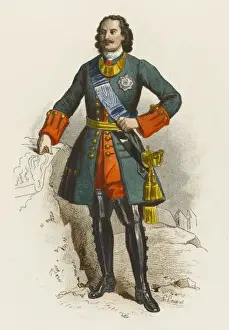 Russian Tsar History Stampe: Peter the Great