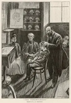 19th Century Phrenology Stampe: Phrenology Session