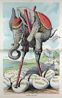 Puck Magazine Illustrations Stampe: Picking his way