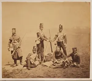 Crimean War Portraits Stampe: Piling arms