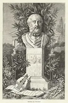 Greek Philosopher Images Stampe: Plato, Bust