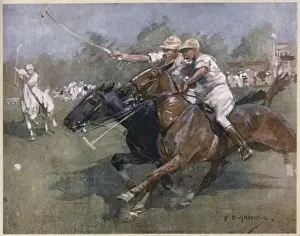 Durante una partita di Polo.