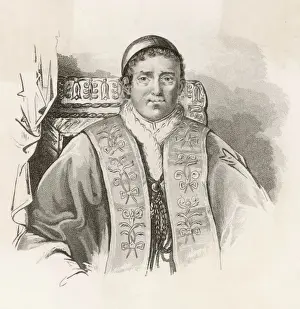 19th Century History Stampe: Pope Gregorius XVI