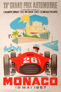 Poster del Gran Premio di Monaco del 1957