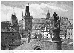 Charles Bridge View Stampe: Prague Rooftops