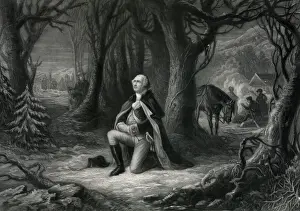 George Washington Stampe: La preghiera a Valley Forge