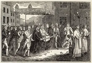 Roman Catholic Procession Stampe: Procession of the Host 1820