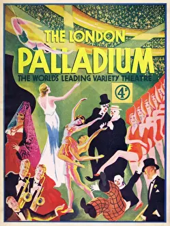 Stampe di Progetto per varietà al teatro del Londra Palladium nel 1932 sotto la direzione di George Black Data: 1932 Teatro Stampe: Programma per il London Palladium
