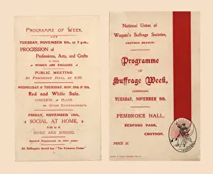 Suffragette History Stampe: Programme of Suffrage Week